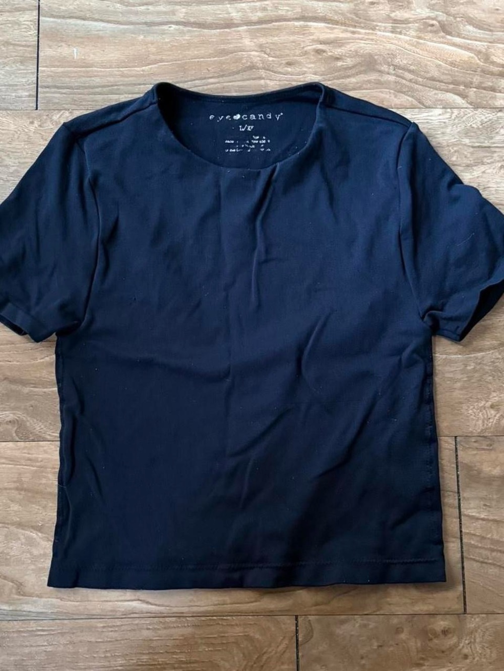 eye candy Black Short Sleeve Crewneck Tee